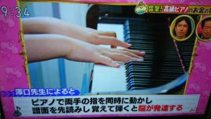 両手の指を動かしながら楽譜を先読みして演奏することについての番組説明